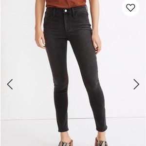 Madewell Black Cotton Stretchy 8" High Rise Skinny Jeans Size 24
